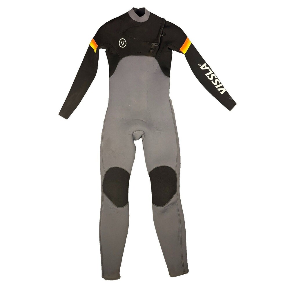 VISSLA 7 Seas Wetsuit Youth Boy Girl Kid Youth Size 12 Gray Black Fullsuit